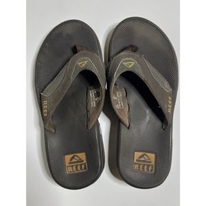 Reef flip flops sandals Fanning Size 4 EU 35 Bottle Opener slip on BROWN